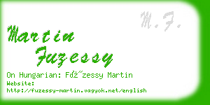 martin fuzessy business card